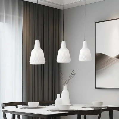 Afbeelding van Lindby hanglamp 3lichts Glas, metaal E27 opaal