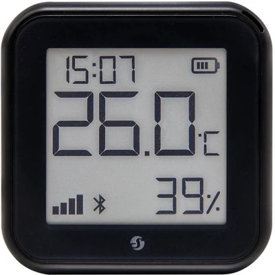 Afbeelding van Shelly Plus H&amp;T Gen. 3 Matte Black Draadloze temperatuur en luchtvochtigheidssensor