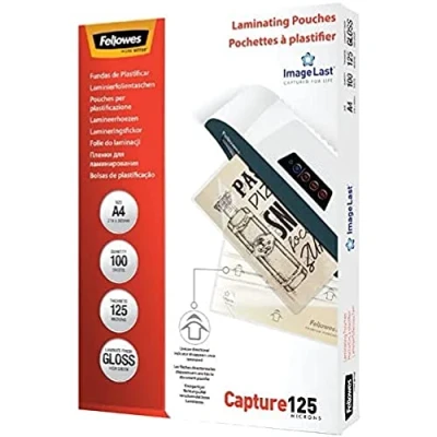 Afbeelding van Fellowes Imagelast Lamineerhoes Capture125 Ft A4, 250 Micron (2 X 125 Micron), Pak Van 100 Stuks