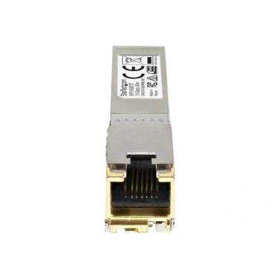Image de StarTech.com Module SFP+ RJ45 compatible Cisco Adaptateur SFP / Mini GBIC en cuivre 10GBase T jusqu&#039;à 30 m Garantie à vie transmetteur 10 GigE RJ 45 24.2 g