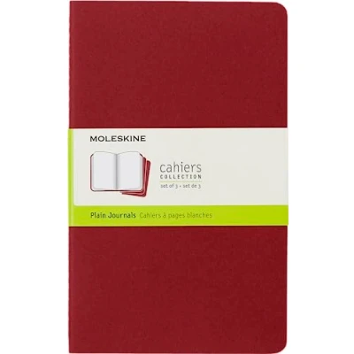 Afbeelding van Moleskine Plain Cahier L Nav Donkerrood