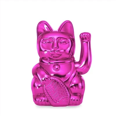 Afbeelding van DONKEY Lucky Cat Cosmic Edition Venus Shiny Pink Maneki Neko 15 cm in geschenkverpakking (glanzend roze)