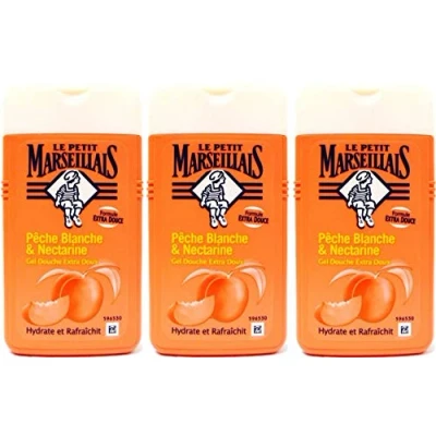 Afbeelding van Le Petit Marseillais Douchegel, extra zacht, perzik en nectarine, 250 ml, 3 stuks