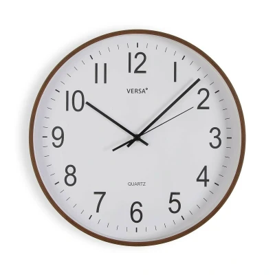 Afbeelding van Muurklok Versa Plastic Kwarts Hout MDF 5,5 x 40 cm