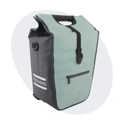 Afbeelding van Voltano E bike Shopper Fietstas Mintgroen / Zwart 27 Liter