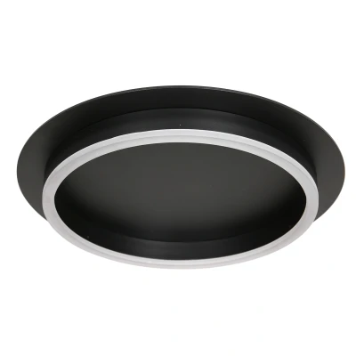 Afbeelding van Steinhauer plafonniere Ringlux zwart metaal 32 cm ingebouwde LED module 3655ZW