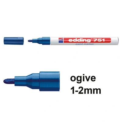 Image de edding marqueur peinture 751 paint marker, pointe ogive, Bleu