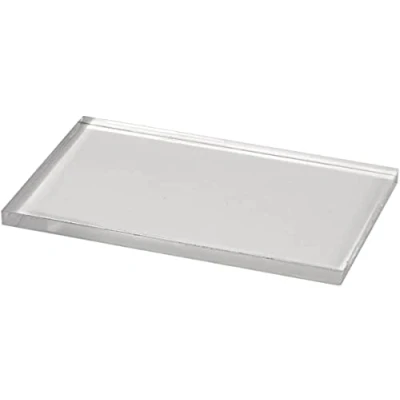 Afbeelding van Rayher 28876000 acryl blok voor rubber en siliconen buffer scrapbooking accessoires het goed positioneren van stempels acrylplaat 125 x 172 12 mm in grijze blister