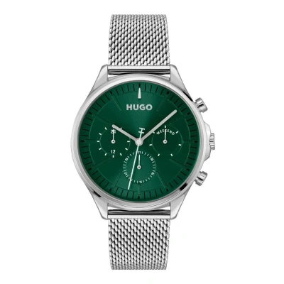 Afbeelding van Hugo Boss Heren horloge zilverkleurig met Mesh band