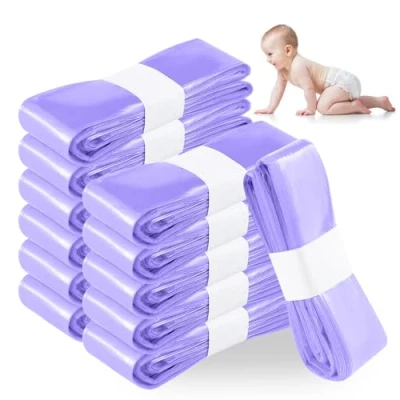 Afbeelding van GIBOHOM 12 navulverpakkingen voor luieremmer geurwerende folie dik compatibel met Tommee Tippee, Angelcare, LitterLocker, Spross