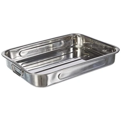 Image de Ibili 651840 plat à rôtir en inox avec anses pliantes 40 cm bistrot