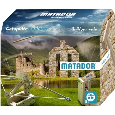 Afbeelding van Matador Explorer Catapulte Constructieset Hout, 60dlg.