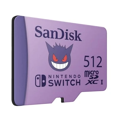 Image de Carte mémoire micro SD SanDisk Pokémon 512 Go Violet pour Nintendo Switch