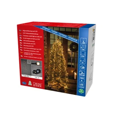 Afbeelding van Konstsmide 6650 830 LED boommantel Buiten Energielabel: F (A G) werkt op het lichtnet Aantal lampen 660 Barnsteen Verlichte lengte: 2.4 m
