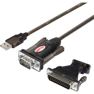 Afbeelding van UNITEK Y 105A seriële kabel Zwart 1,5 m USB Type A DB 9