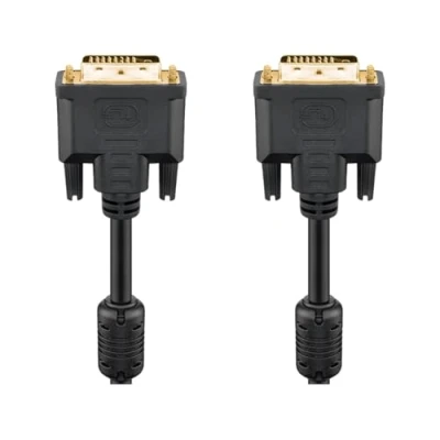 Afbeelding van DVI D Dual Link monitor kabel verguld / zwart 15 meter