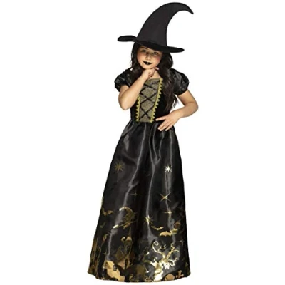 Afbeelding van Boland Kostuum Spooky witch (4 6 jr) Kinderen Heks Halloween verkleedkleding
