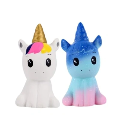 Afbeelding van Anboor Squishies Set van 2 stuks Squishy Eenhoorn speelgoed slow rising geur om stress te verminderen Kawaii Prime cadeau