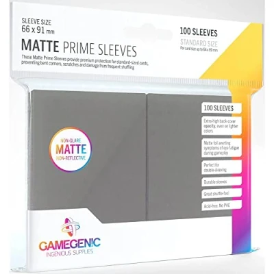 Image de GAMEGEN!C Pack Matte Prime Sleeves Dark Grey (100), Couleur (GGS10037ML)