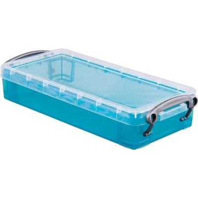 Afbeelding van Really Useful Box 0,55 Liter, Transparant Helblauw Pennenbakje