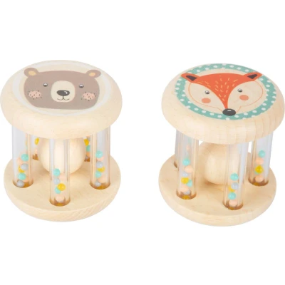 Afbeelding van Baby Rammelaars Dieren Pastelkleuren 2 stuks