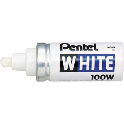 Afbeelding van Viltstift Pentel 100W lakmarker rond wit 4mm