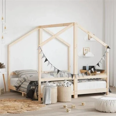 Afbeelding van vidaXL Kinderbedframe 2x(80x160) cm massief grenenhout