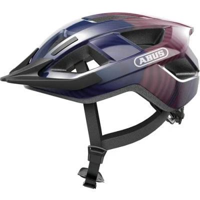 Afbeelding van ABUS Aduro 3.0 LED fietshelm sportieve stadshelm in elegant design Voor dagelijkse en wandelingen Met achterlicht dames heren Maat M, paars