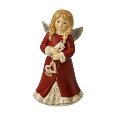 Afbeelding van Goebel Kerst Decoratief beeld Engel Lieve groeten Aardewerk 15cm