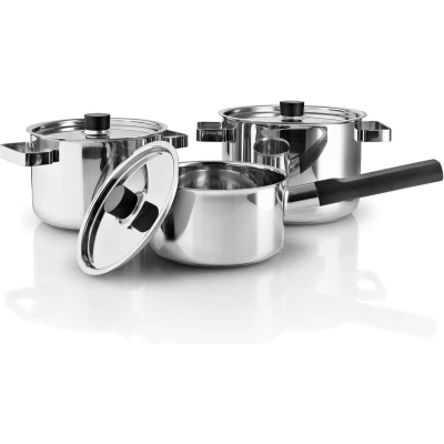 Afbeelding van Eva Solo Pannenset Nordic Kitchen 3 Delig Zwart