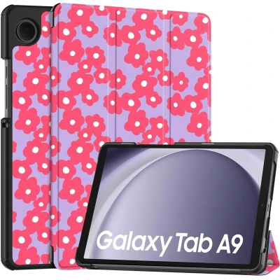 Afbeelding van imoshion Tablet Hoes Geschikt voor Samsung Galaxy Tab A9 8.7 inch Design Trifold Bookcase Dusty Rose Blossom