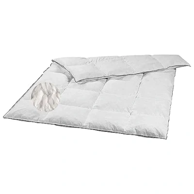 Afbeelding van sleepling 197018 Licht zomerdekbed van dons 20% 80% veren (klasse 1, 300 g) neerwaartse passage 100% donsbatist Made in EU wasbaar op 60 C 135 x 200 cm wit