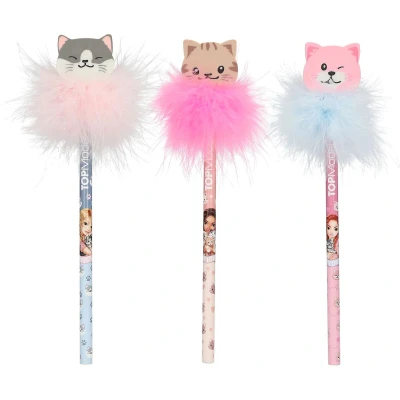 Afbeelding van Depesche TOPModel potlood met gum CAT LOVE 1 stuk