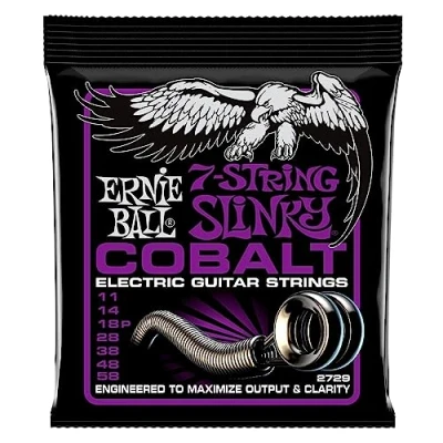 Afbeelding van Ernie Ball 2729 Cobalt 7 String Power Slinky 7, 8 en 12 snarenset
