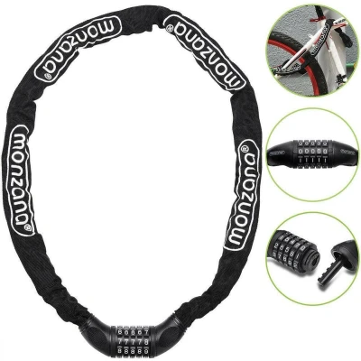 Afbeelding van Fietsslot 120cm met cijfercode en sterke ketting