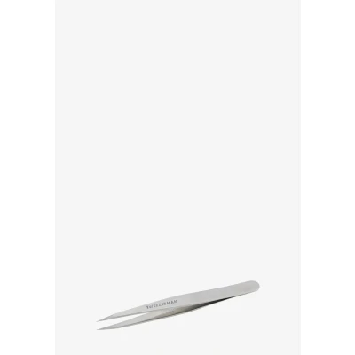 Afbeelding van TWEEZERMAN Puntige pincet (met de hand geslepen punten, wenkbrauwen epileren, splinters verwijderen, roestvrij staal), zilver