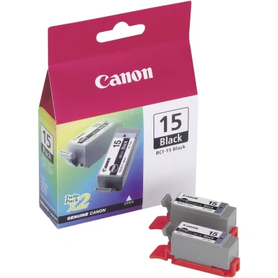 Afbeelding van Canon Inktcartridge BCI 15BK Origineel 2 pack Zwart 8190A002