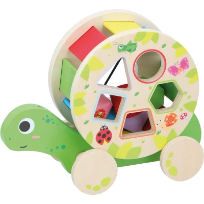Afbeelding van Marionette Vormenstoof Schildpad Met Wieltjes 5 Blokken 1 set
