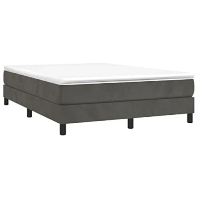 Afbeelding van Boxspringframe fluweel donkergrijs 140x190 cm