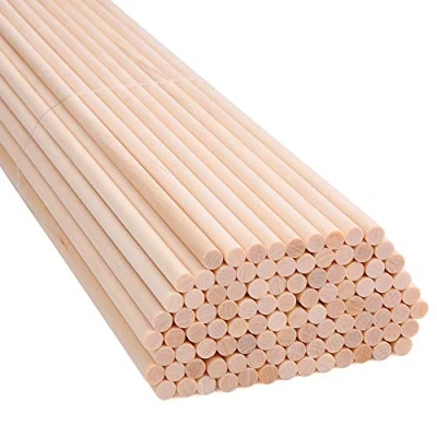 Afbeelding van H&amp;S 100 stuks natuurlijke houten staven 15 cm x 4 mm