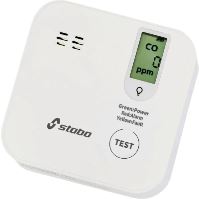 Afbeelding van Stabo CO Alarm IV Koolmonoxidemelder werkt op batterijen Detectie van Koolmonoxide