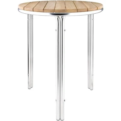 Afbeelding van Bolero essen en aluminium tafel rond 60cm