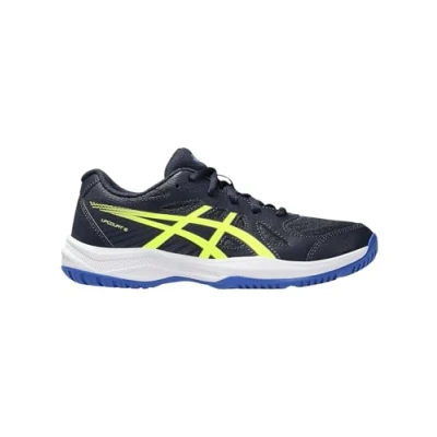 Afbeelding van Asics Upcourt 6 Unisex Handbalschoenen voor kinderen, Maat: 35.5, Midnight/safety yellow Textiel/ synthetisch