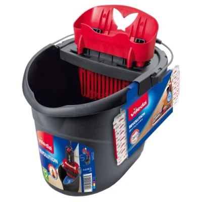 Afbeelding van Vileda SuperMocio Revolution Sistema a mocio e secchio Nero Rosso Bianco