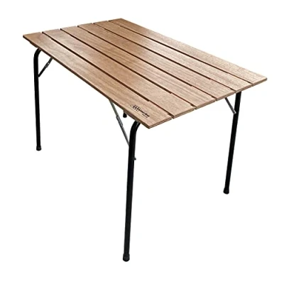 Afbeelding van Castelmerlino Okumè klaptafel, campingterras, natuur, 100 x 60 72 cm, 280 cm
