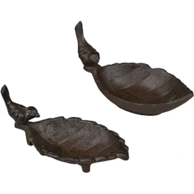 Afbeelding van Vogelbad blad Gietijzer 16,5 cm