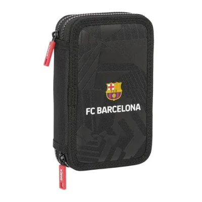 Afbeelding van Dubbele etui F.C. Barcelona Black Zwart 12.5 x 19.5 4 cm 29 Onderdelen