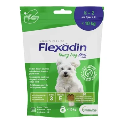 Afbeelding van Flexadin Young Dog Mini Kauwbrokjes 60 stuks
