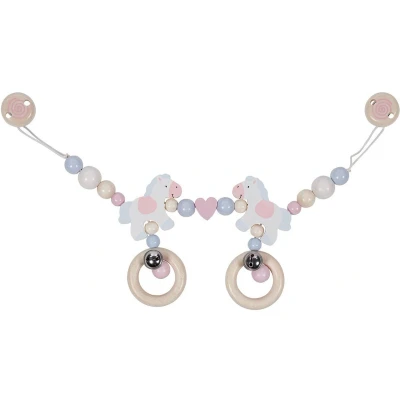 Afbeelding van Goki Houten Wandelwagenketting Paard met Clips