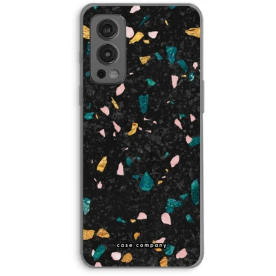 Afbeelding van Case Company® hoesje geschikt voor OnePlus Nord 2 5G Terrazzo N10 Soft Cover Telefoonhoesje Bescherming aan alle Kanten en Schermrand